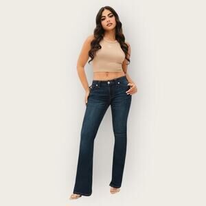 True Religion Classic Joey World Tour Flap Flare Jeans